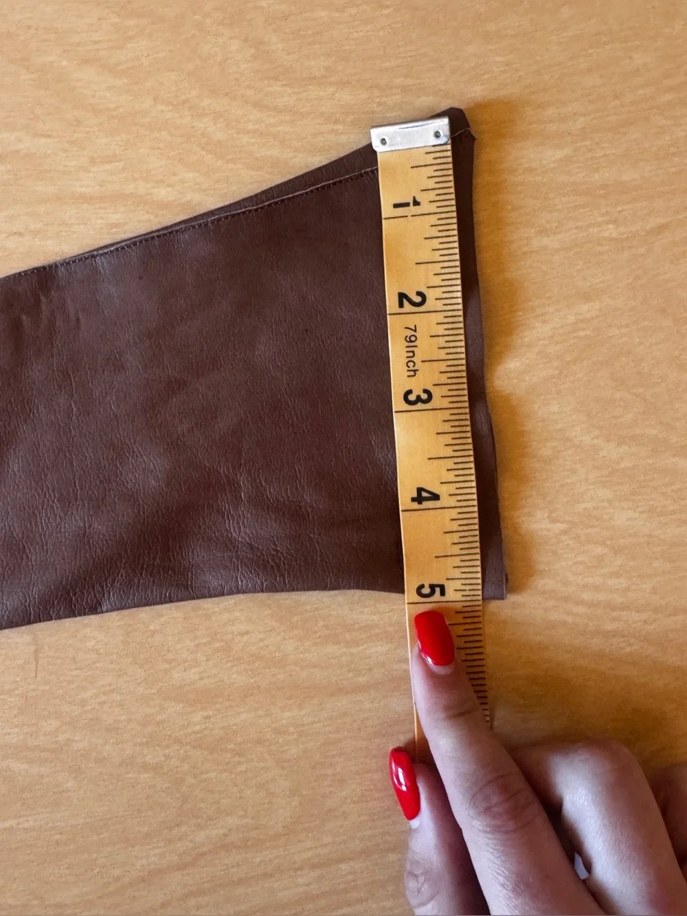 50s Brown Leather Below Elbow Gloves Size 6 - Picture 7 of 7